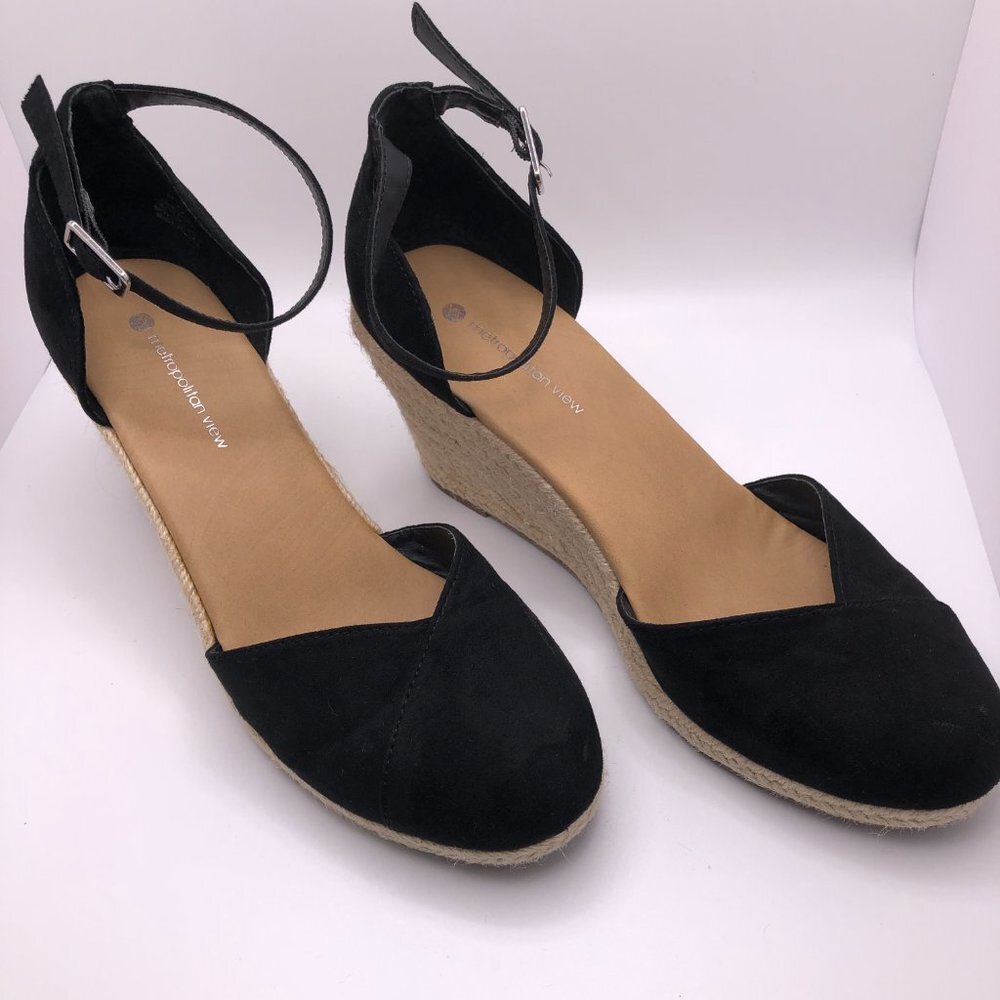 Metropolitan View Bailey Espadrilles Woven Shoes Sling Back Heels Size 9 - Picture 3 of 8